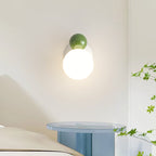 1-Light Round Globe Wall Sconce - Minimalist Iron Frame Wall Lights 2