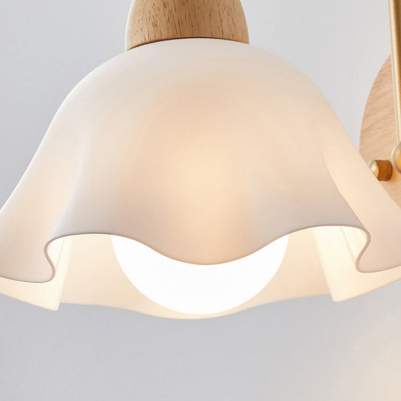 1-Light Wood Ceramic Wall Sconce - Stylish Wall Light for Living Room 6