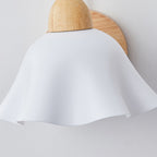 1-Light Wood Ceramic Wall Sconce - Stylish Wall Light for Living Room 7