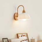 1-Light Wood Ceramic Wall Sconce - Stylish Wall Light for Living Room 8