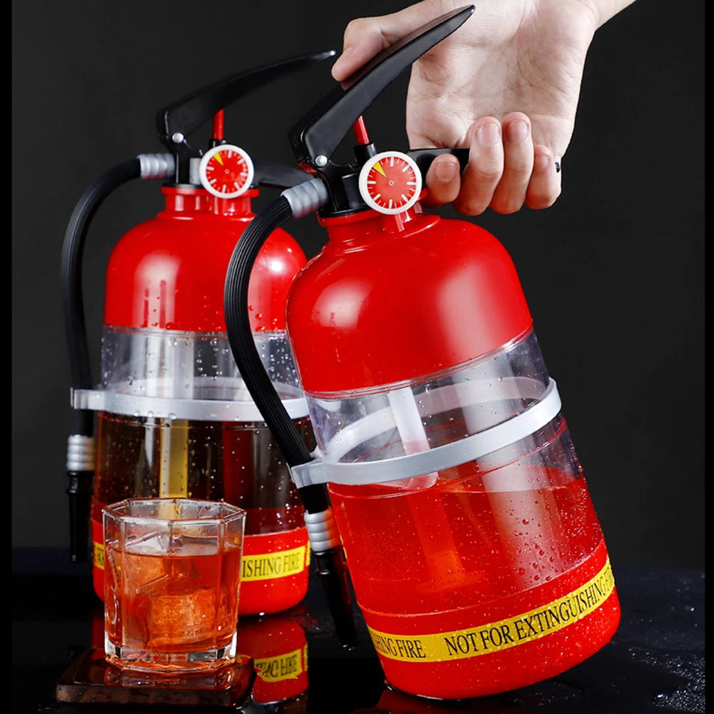 1.5L Fire Extinguisher Drink Dispenser – Unique Beverage Dispenser for Parties, Easy Pour Hose System, Durable Plastic 6