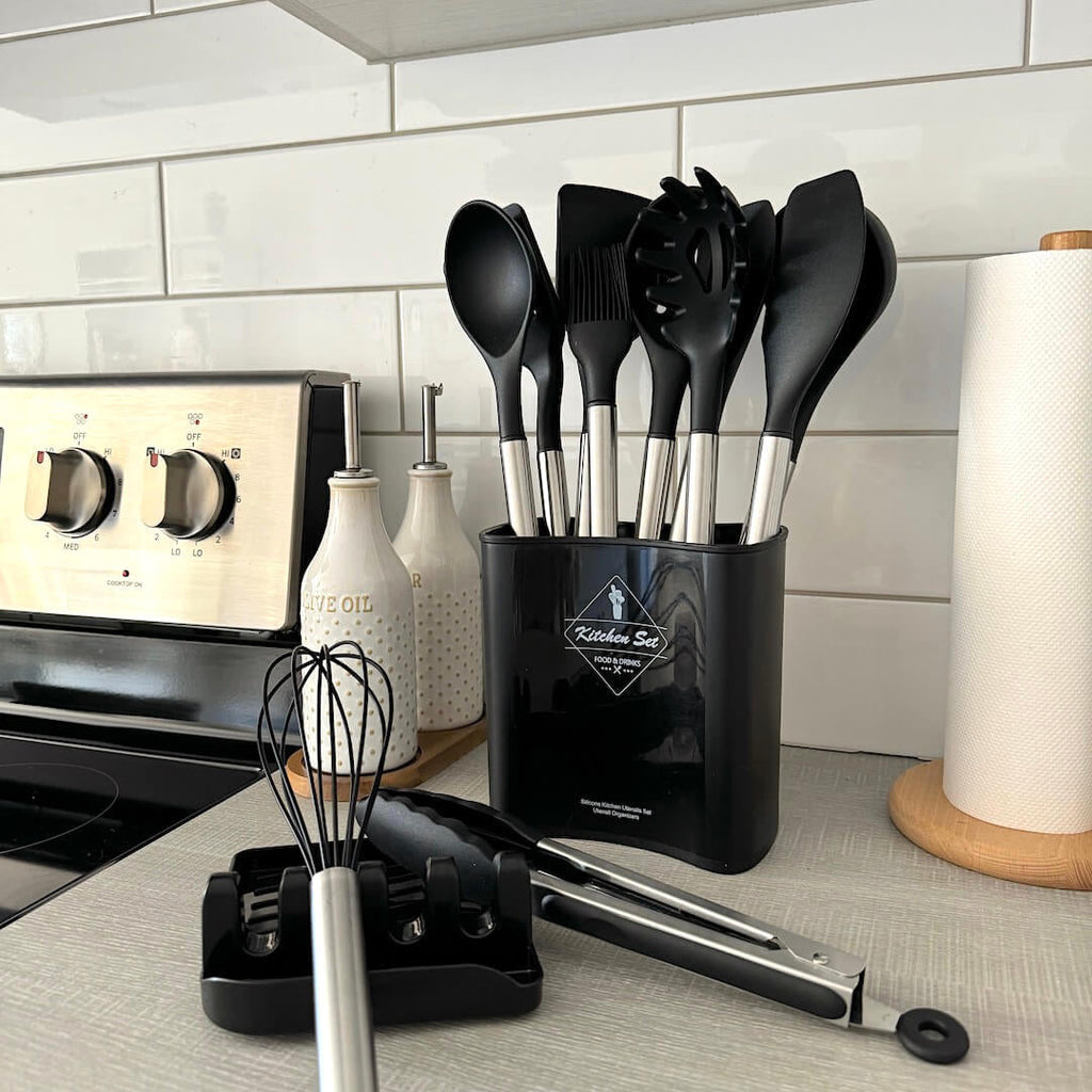 12-Piece Silicone Kitchen Utensil Set - Heat-Resistant Cooking Tools 4