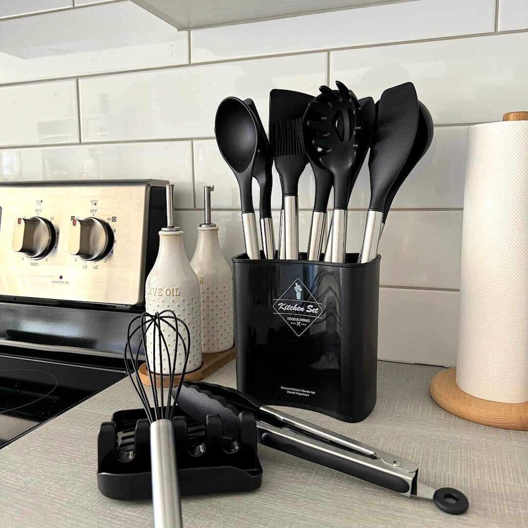 12-Piece Silicone Kitchen Utensil Set - Heat-Resistant Cooking Tools 4
