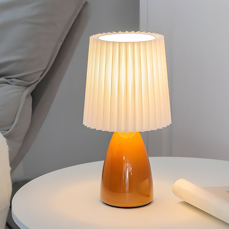 12 Inch Table Lamp - Dimmable USB Light with Modern Glass Base 0