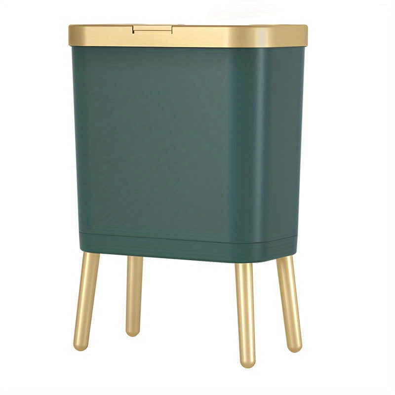 15L Modern Kitchen Trash Can with Odour-Sealing Lid and Elevated Legs – Sleek Waste Bin for Bathroom and Home Decor 7