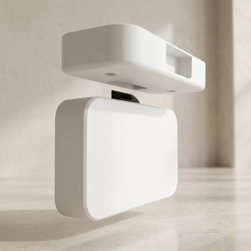 Modern wall-mounted light fixture on a neutral background