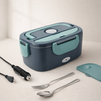 Electric Lunch Box 1.5 L 60W Self Heating Portable with Car and Home Adapter 1