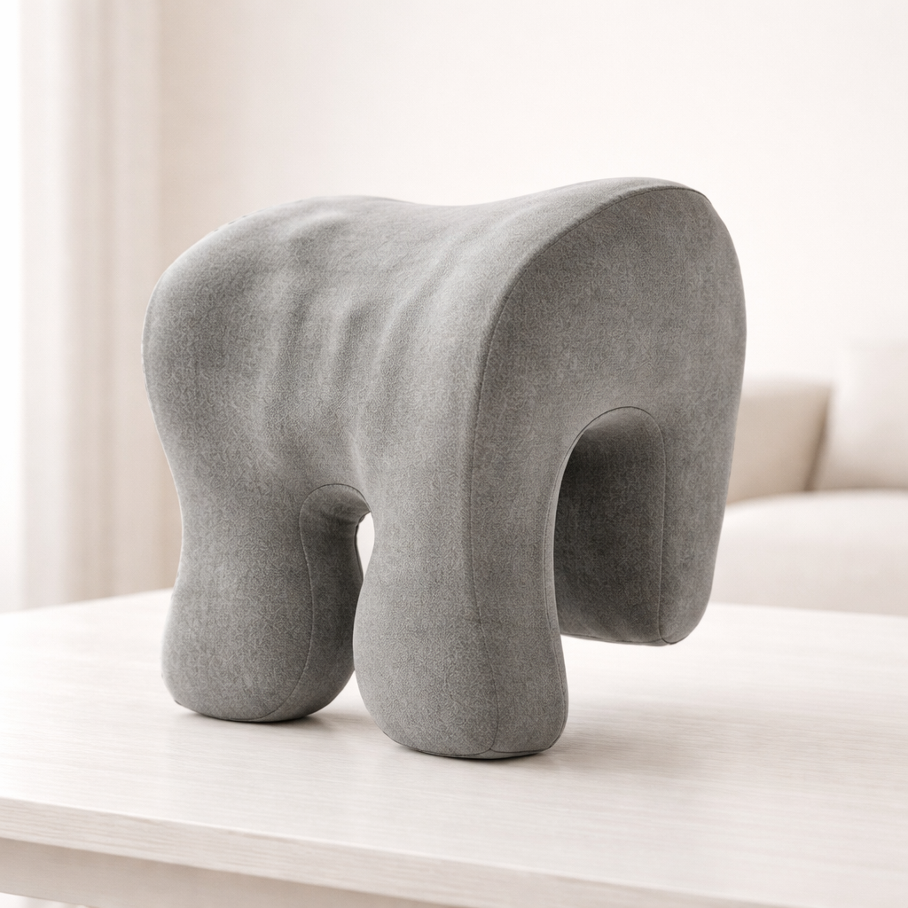 Headrest Cushion Memory Foam Ergonomic Velvet Cover Multi Position