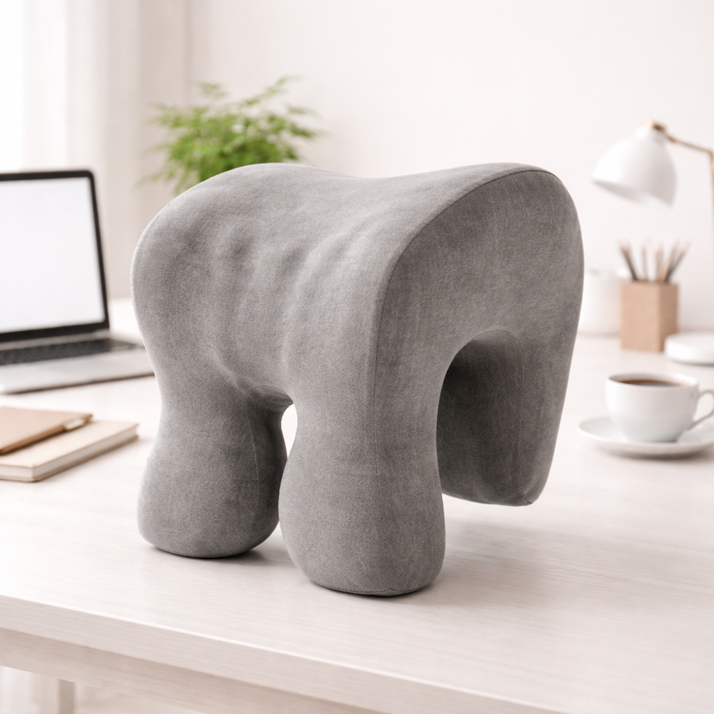Headrest Cushion Memory Foam Ergonomic Velvet Cover Multi Position 2