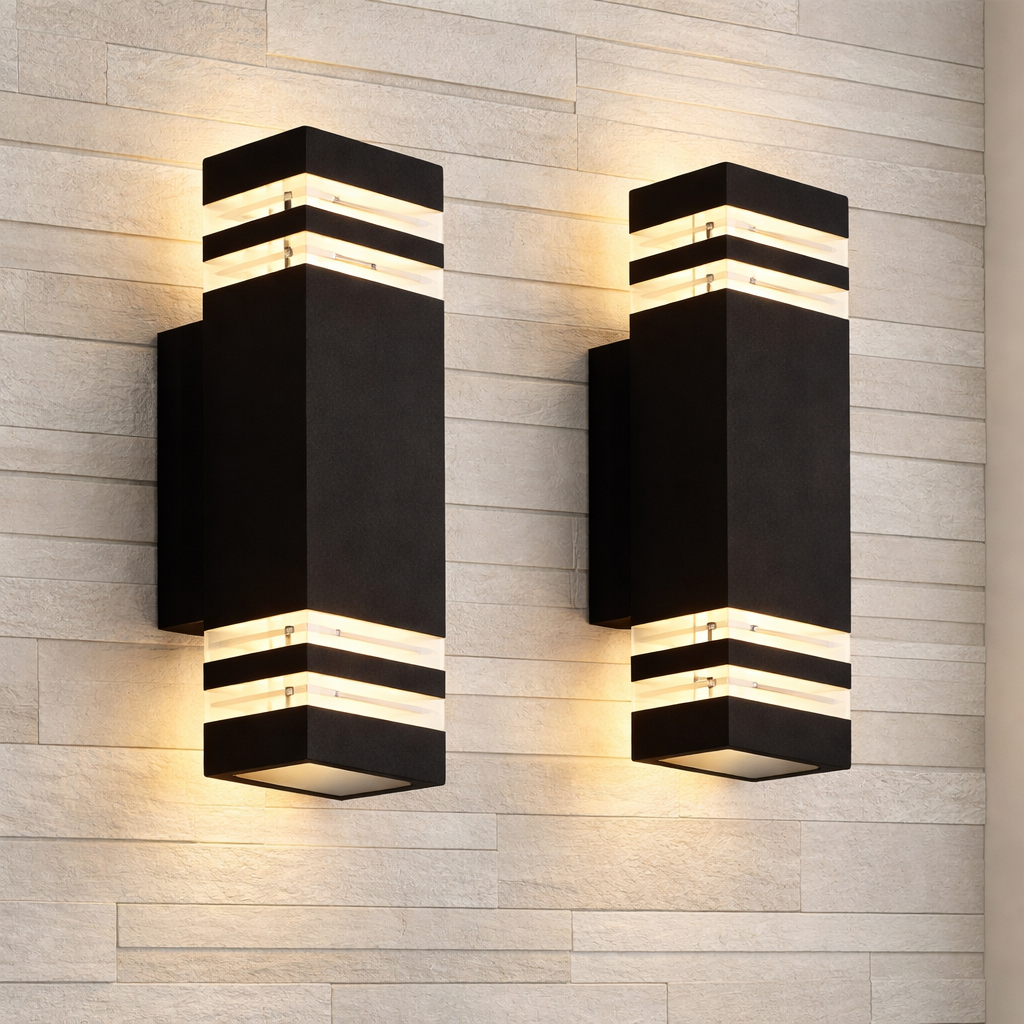 Wall Light Outdoor Aluminum E27 IP65 Up Down Lighting 1