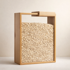 Cereal Dispenser Bamboo Lever Operated Dry Food Storage