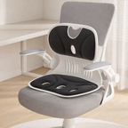 Chair with a black and gray cushion in an office setting