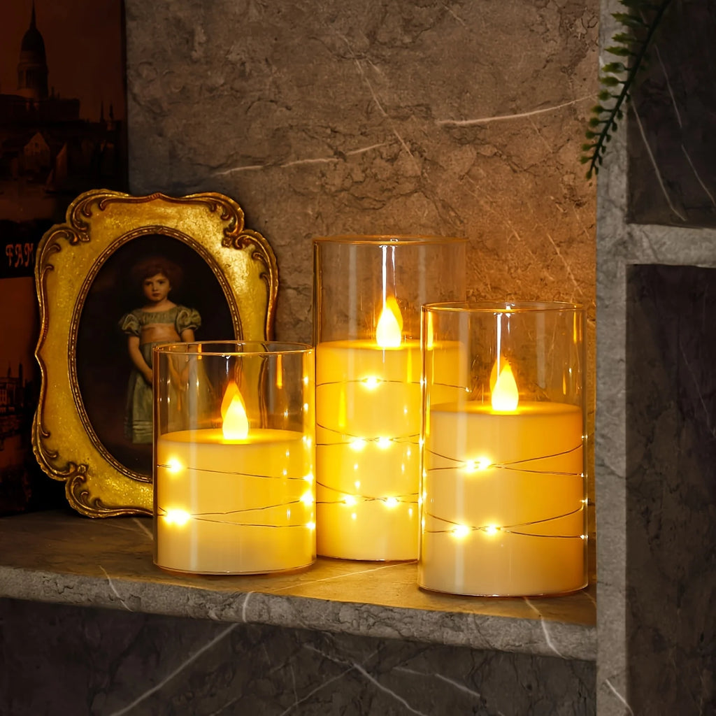 3-Piece Flameless LED Candles with Remote - Adjustable Brightness & Timer 8