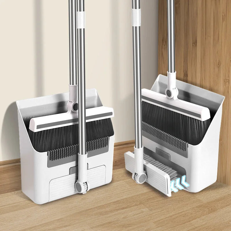 3-in-1 Broom and Dustpan Set with Ergonomic Handle and Hair Repellent Broom for Efficient Household Cleaning 6