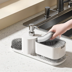 3-in-1 Soap Dispenser - Elegant Design with Organized Storage for Kitchen 6