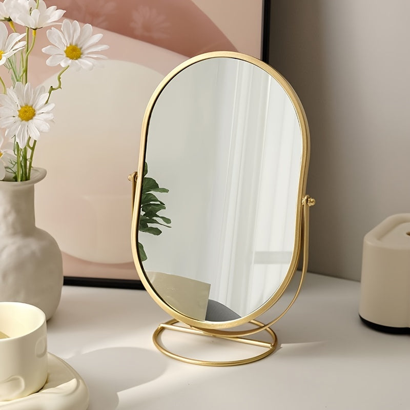 360° Rotating Vanity Mirror - Elegant, Portable & Eco-Friendly Design 0