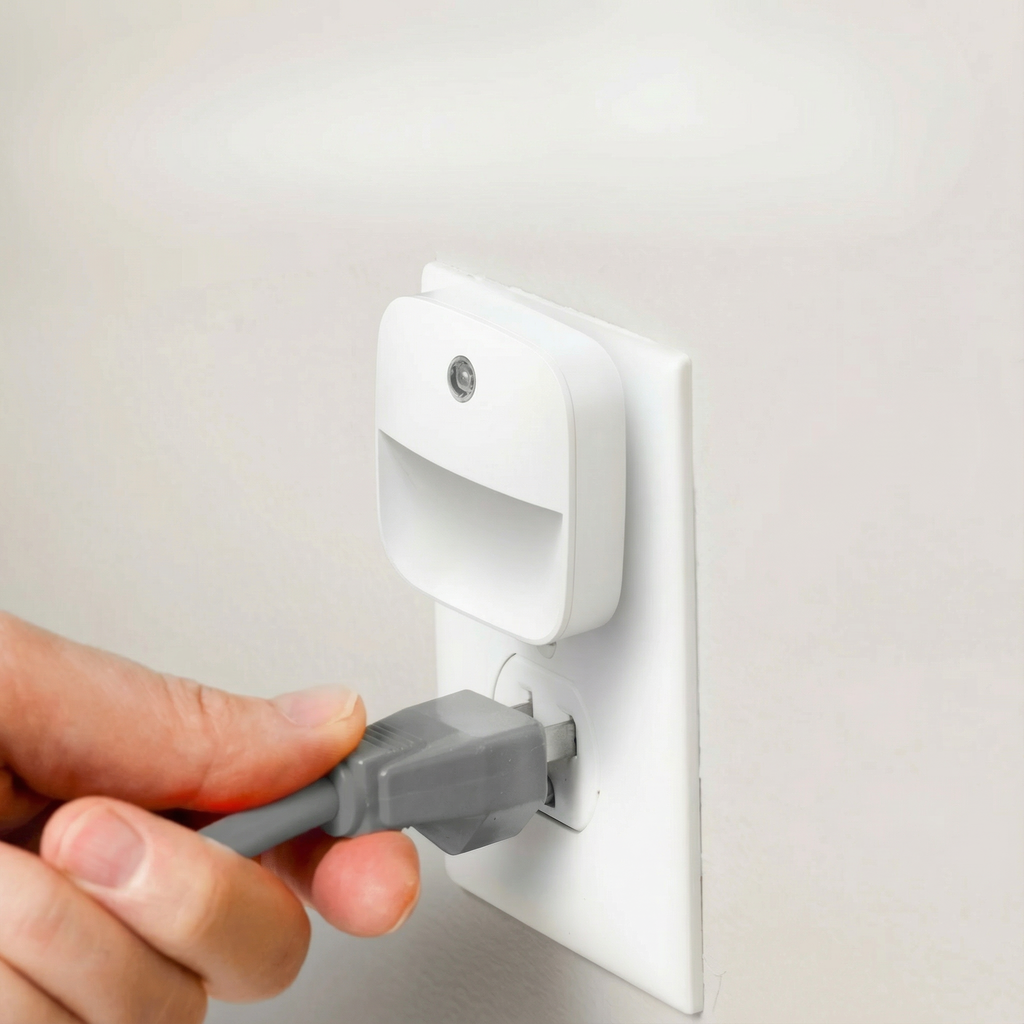 Warm White LED Night Light with Smart Sensor – Plug-In 6 Pack for Home Safety and Comfort