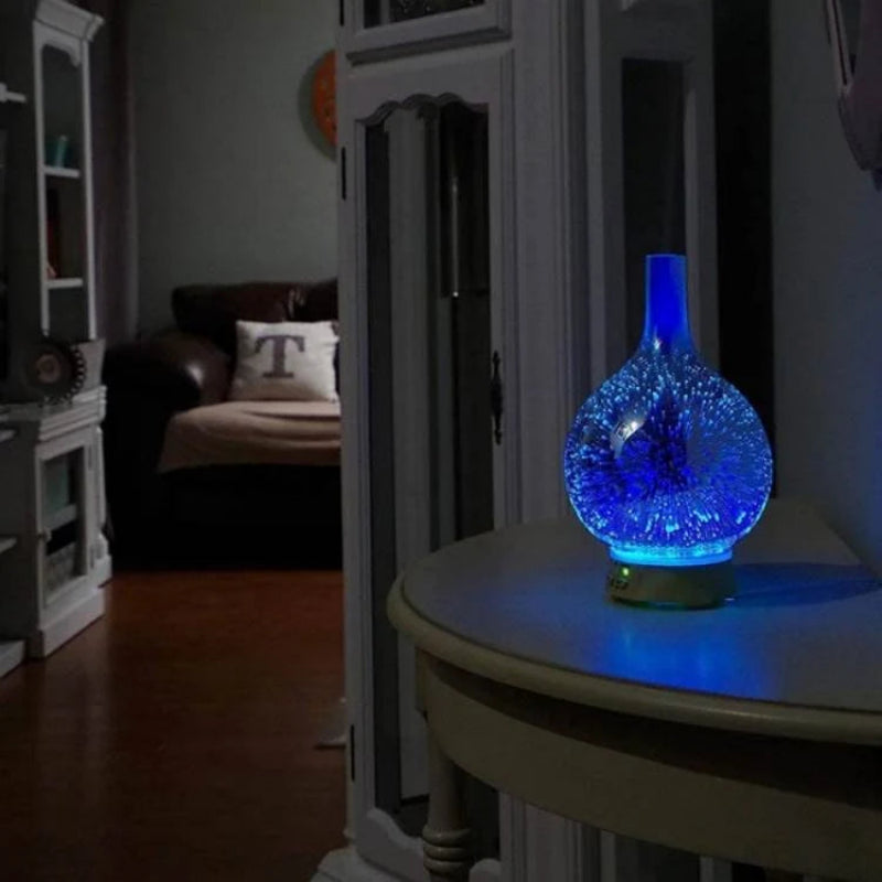 3D Effect Essential Oil Diffuser - Calming Galaxy Light & Aromatherapy Mist 1