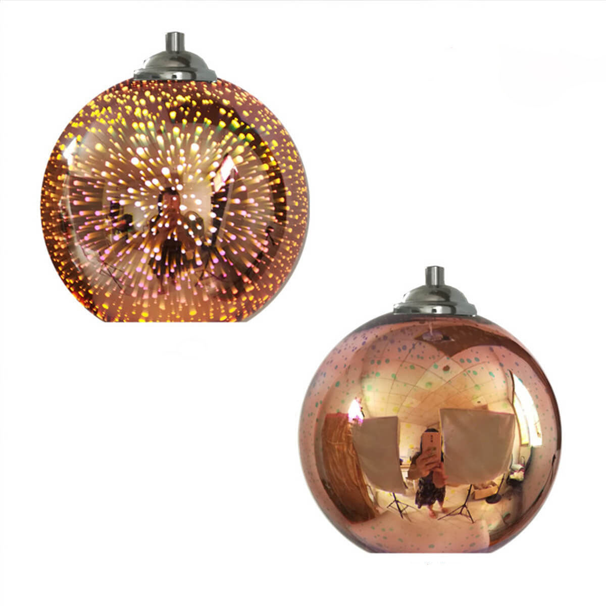 3D Fireworks Glass Pendant Light - Adjustable Hanging Lights for Atmosphere 0