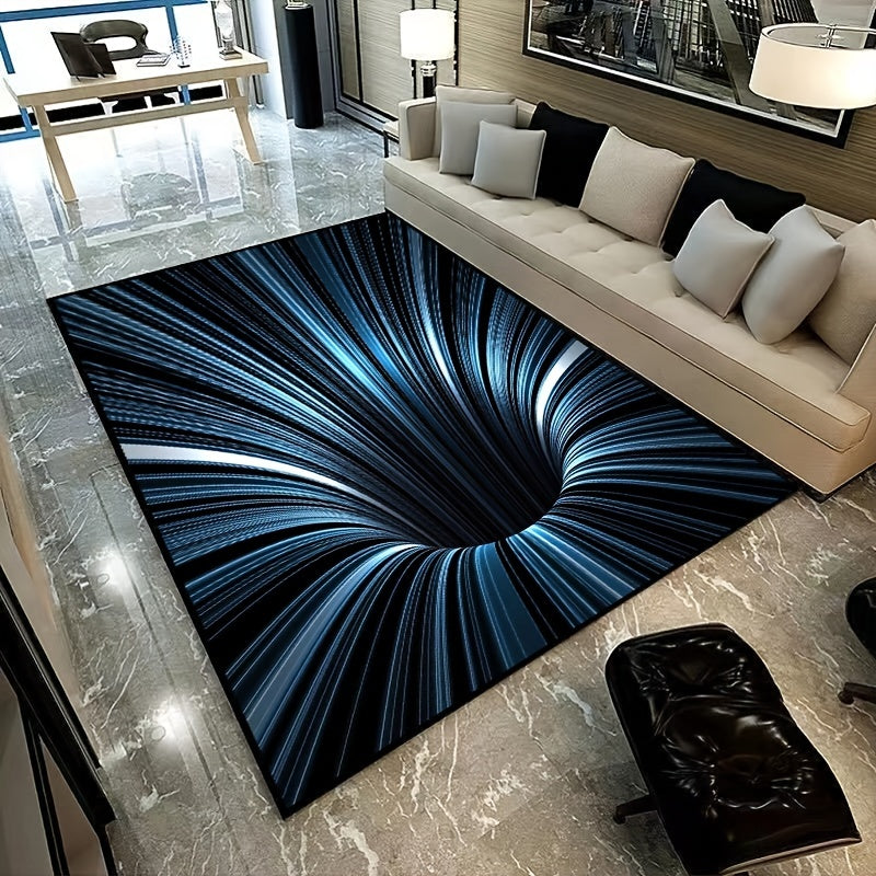 3D Illusion Area Rug – Soft Plush Living Room Rug with Optical Depth Effect for Gaming and Creative Spaces 2
