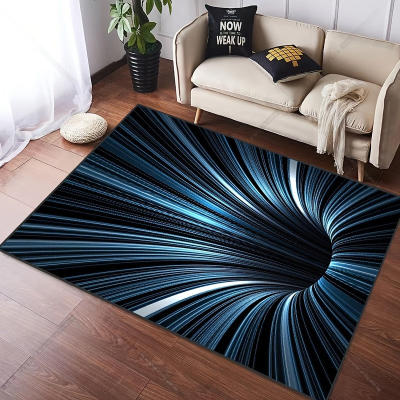 3D Illusion Area Rug – Soft Plush Living Room Rug with Optical Depth Effect for Gaming and Creative Spaces 7