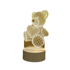 3D LED Night Lamp - Multi-Color Illumination for Bedroom Ambiance 0