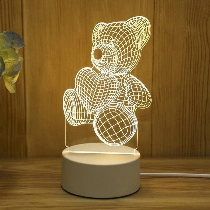 3D LED Night Lamp - Multi-Color Illumination for Bedroom Ambiance 1