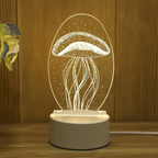 3D LED Night Lamp - Multi-Color Illumination for Bedroom Ambiance 2