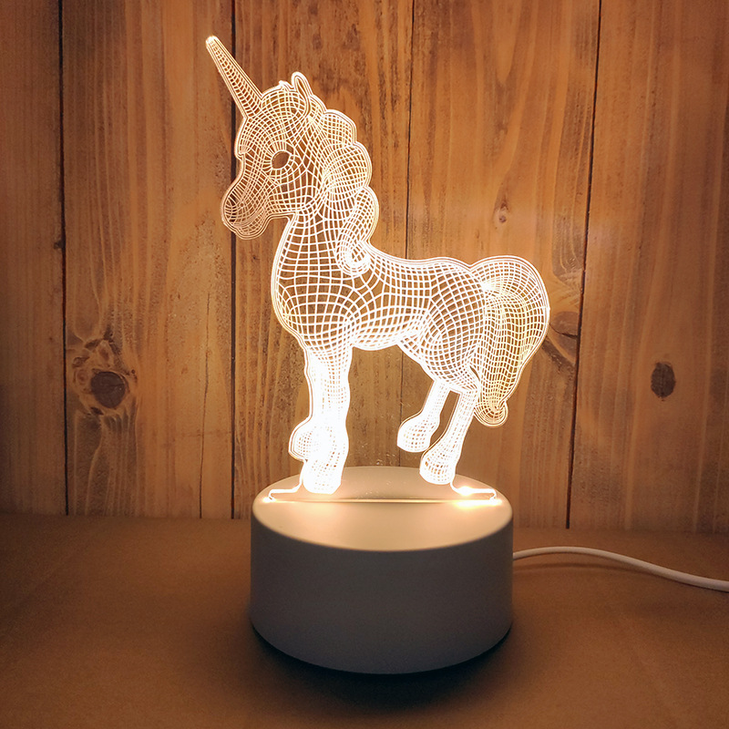 3D LED Night Lamp - Multi-Color Illumination for Bedroom Ambiance 3