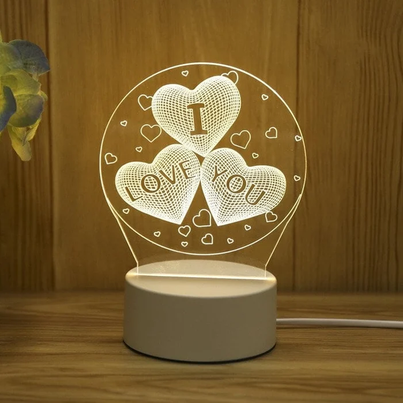 3D LED Night Lamp - Multi-Color Illumination for Bedroom Ambiance 5