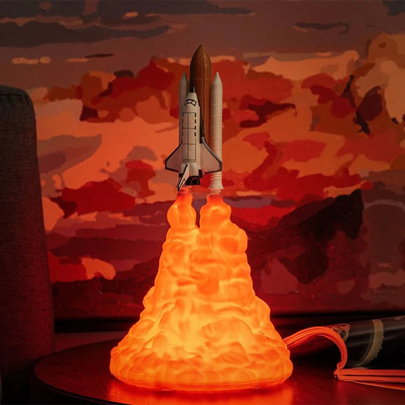 3D Rocket Night Lamp – LED Night Light with Soft Ambient Glow for Kids' Rooms and Creative Spaces 6