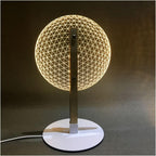 3D Table Lamp - Modern LED Design with Wooden Base for Bedroom & Living Room 0