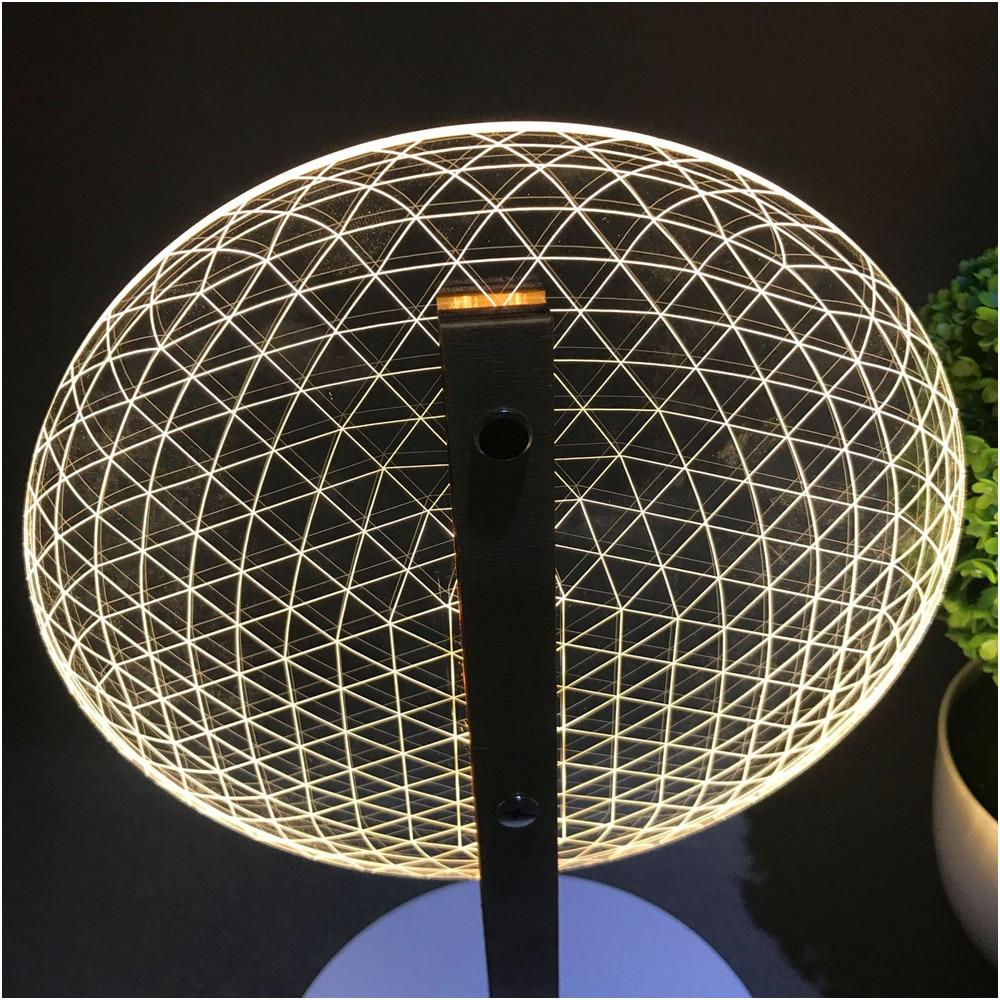 3D Table Lamp - Modern LED Design with Wooden Base for Bedroom & Living Room 1