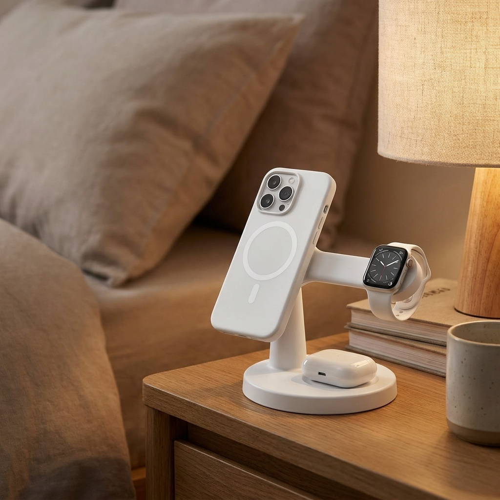3 In 1 Wireless Charging Station - Fast MagSafe Charger for iPhone, Watch & AirPods 2