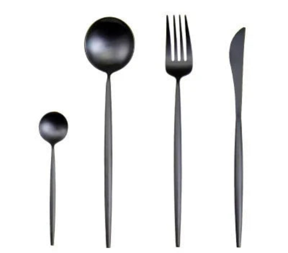 4-Piece Cutlery Set - Durable 304 Stainless Steel & Sleek Design 0