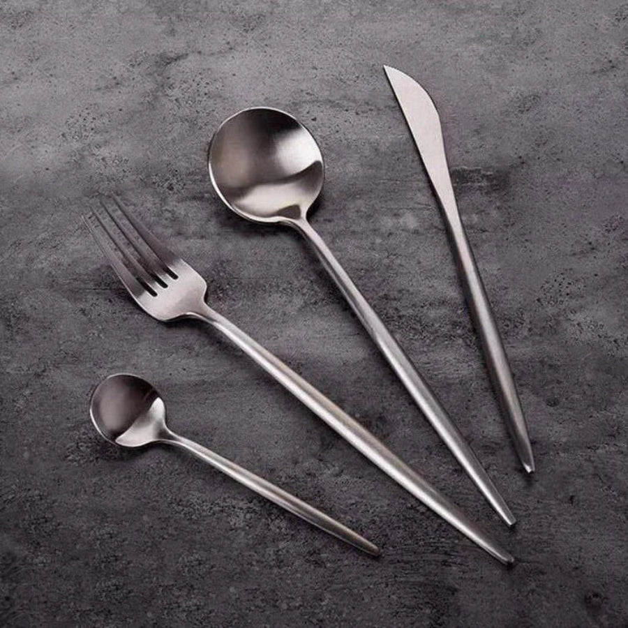4-Piece Cutlery Set - Durable 304 Stainless Steel & Sleek Design 1