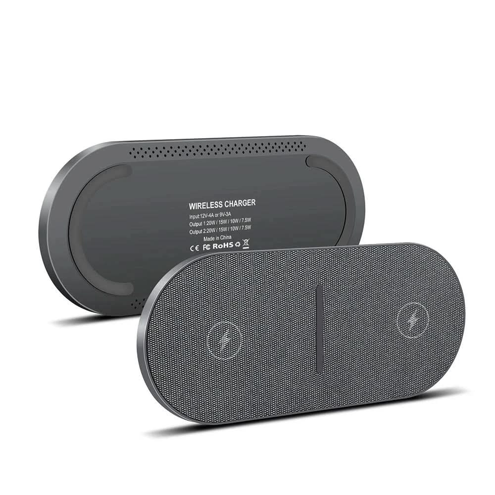 40W Dual Device Wireless Charger Station with LED Display – Fast Charging for iPhone and Samsung Galaxy, Compact Design 5