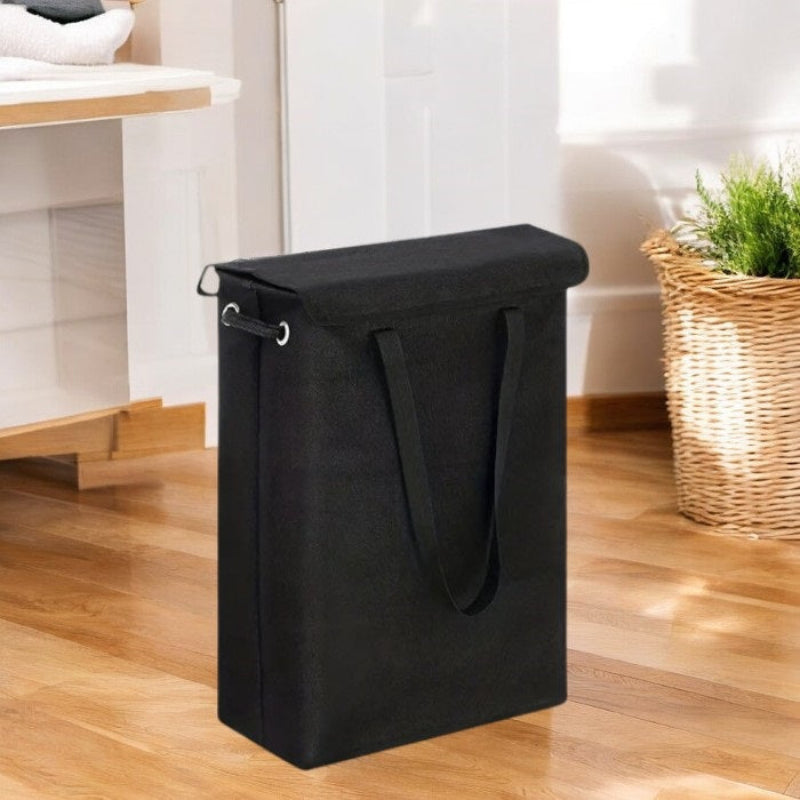 45L Slim Laundry Hamper with Lid - Space-Saving Design for Easy Organization 2