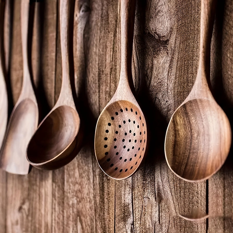 5-Piece Eco-Friendly Wooden Kitchen Utensil Set – Durable Cooking Utensils for Versatile Use 3