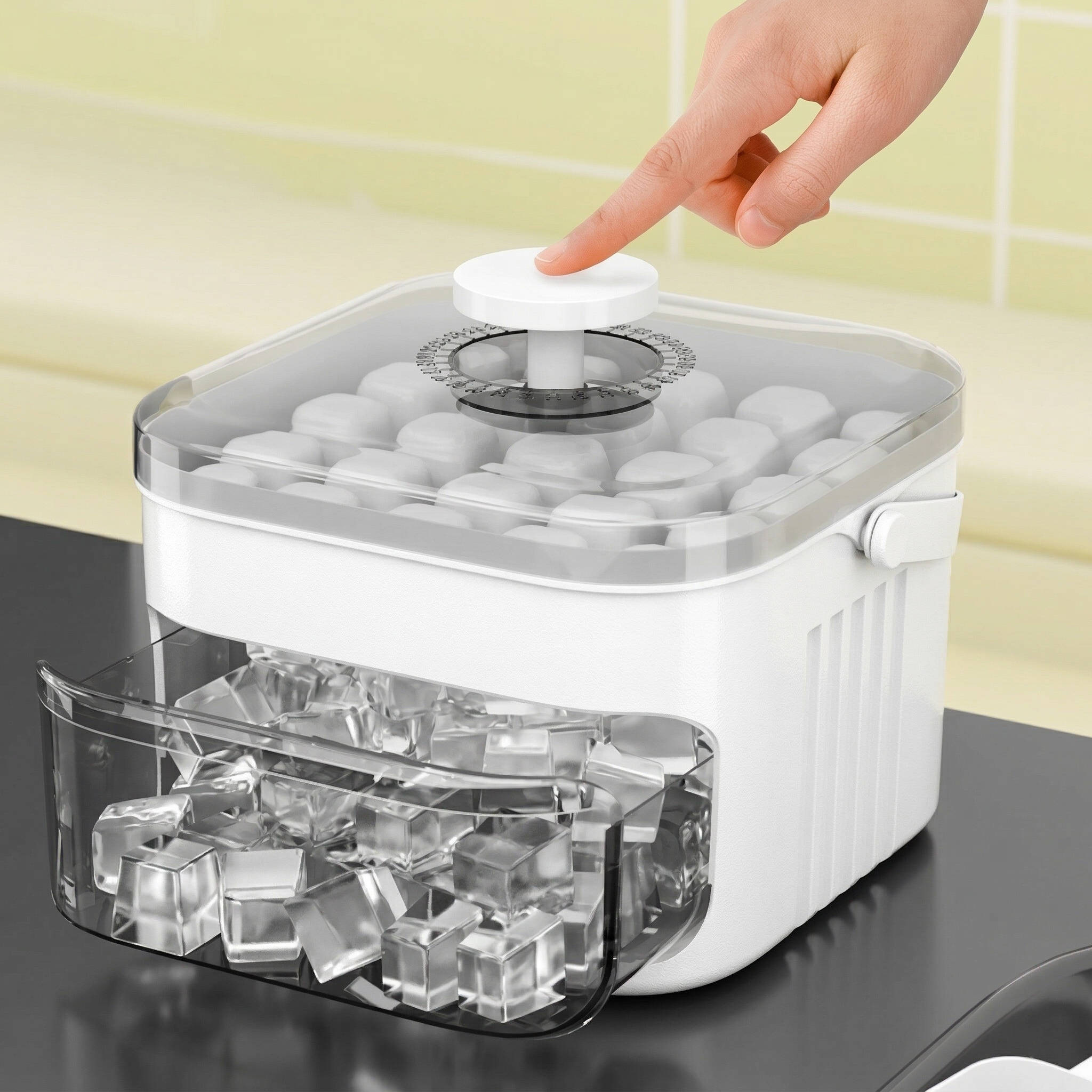 50 Cube Ice Cube Maker Tray - Effortless Ice Production & Easy Release 0