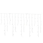 50m LED Icicle Outdoor Christmas Lights, 500+ Warm White LEDs, IP44 Weatherproof, Low Voltage Curtain Lighting for Events and Facades 3