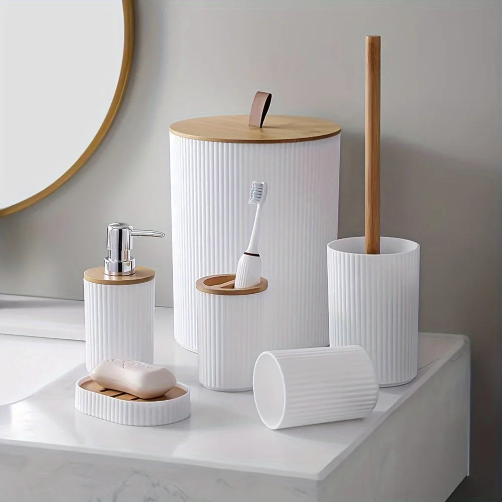 6-Piece Bathroom Set - Modern Accessories for a Stylish, Organized Space 2