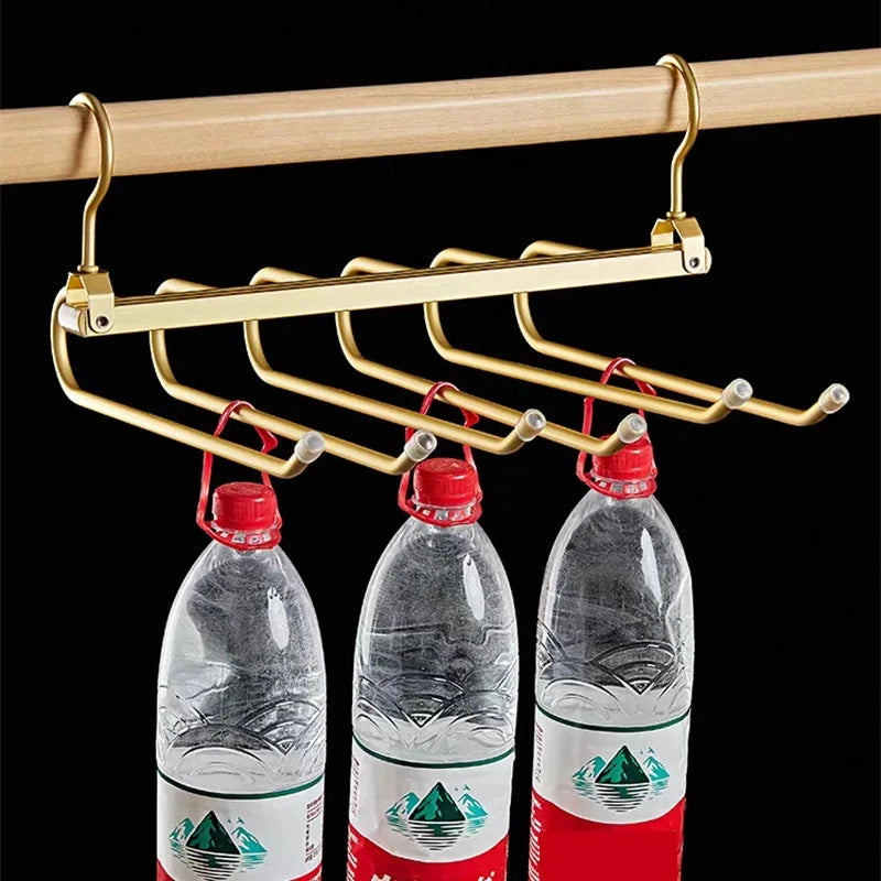 6-Tier Pants Hanger Organizer with 360° Rotating Hook – Space-Saving Aluminum Alloy Design 6