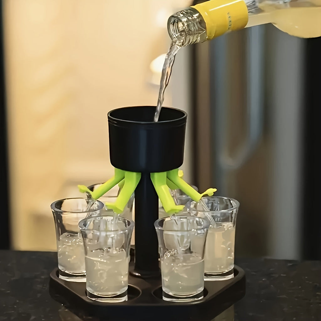 6-in-1 Shots Dispenser - Even Pouring for Quick Serving of 6 Drinks 2
