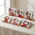 6 DIY Christmas Diamond Painting Greeting Cards with Festive Designs