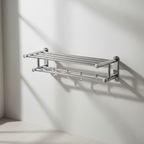 Space-Saving Stainless Steel Towel Rack
