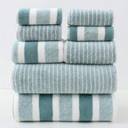 8-Piece Luxury Bath Towel Set in Plush Coral Fleece – Quick-Drying, Soft, Machine Washable Towels for Everyday Use 2
