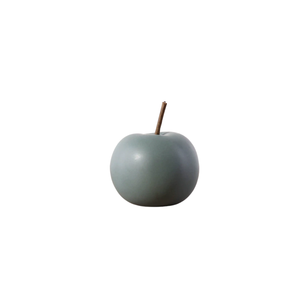 Green apple on a white background