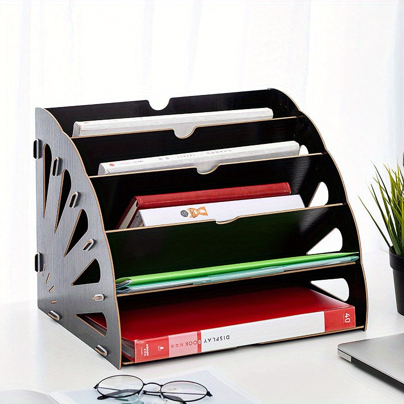 A4 Desk Organizer - 5-Tier Desktop Storage for Stylish Efficiency 0