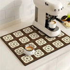 Absorbent Kitchen Mat - Quick-Drying, Non-Slip, Retro Tile Design 2